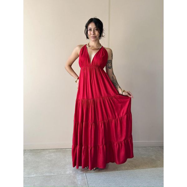 Vestido Midi Salete VERMELHO