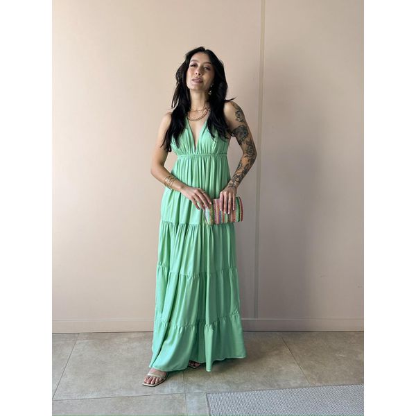 Vestido Midi Salete VERDE MENTA