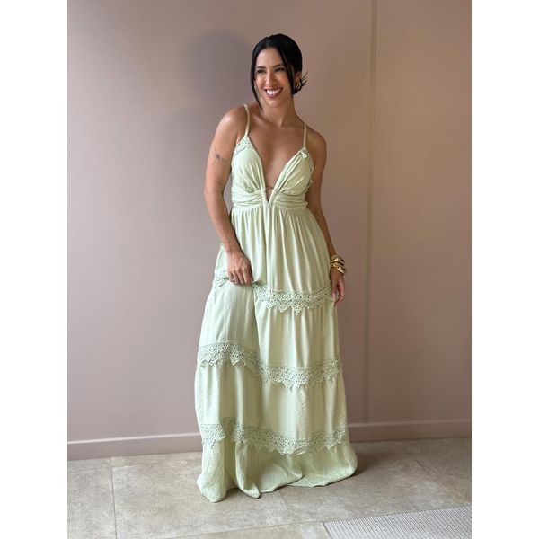 Vestido Longo Vitoria VERDE MENTA