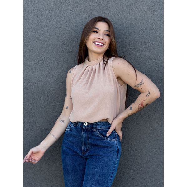 Blusa Geise Cavada BEGE CLARO