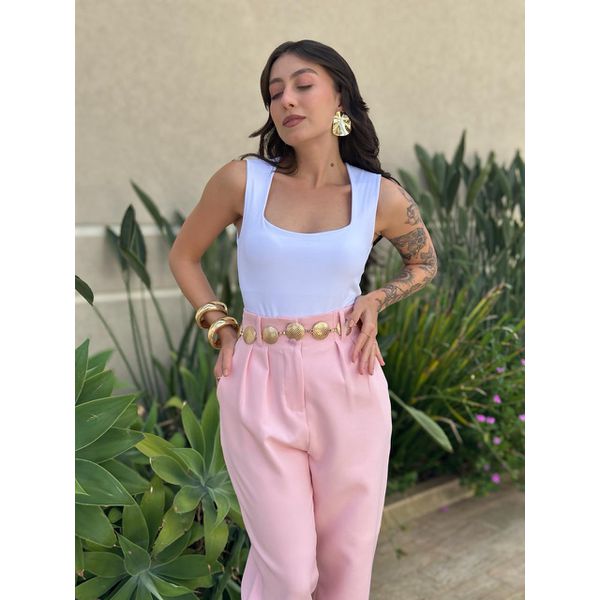 Body Michele Decote Quadrado BRANCO