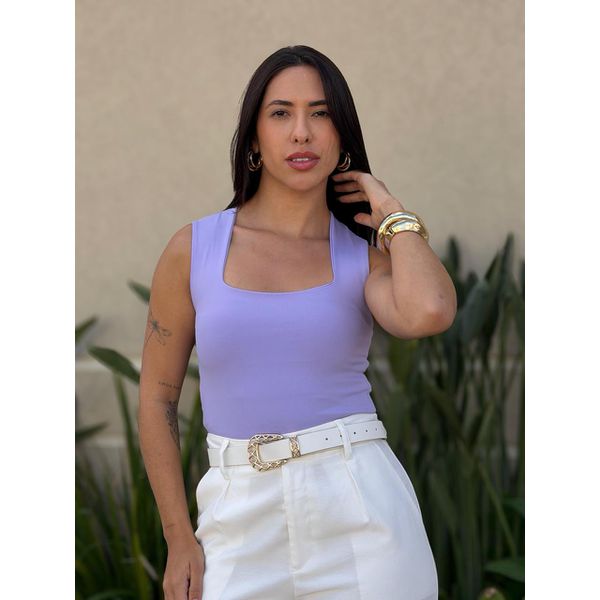 Regata Luana Decote Quadrado LILÁS