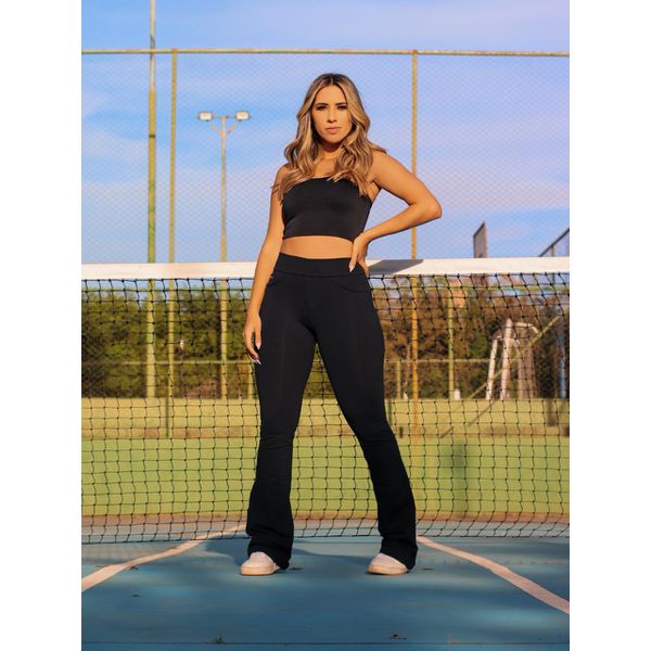 CALÇA K2B FLARE SEM BOLSO - MARZINE PRETO