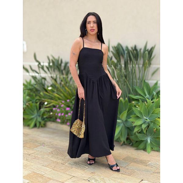 Vestido Midi Moana PRETO