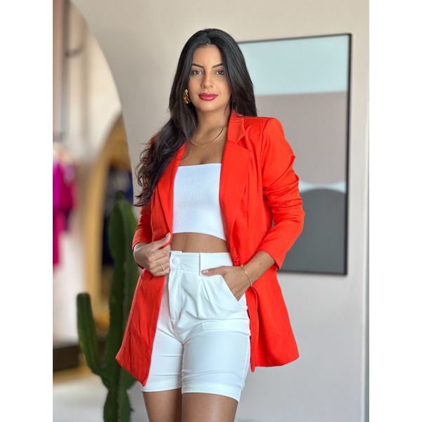 Maxi blazer alfaiataria LARANJA