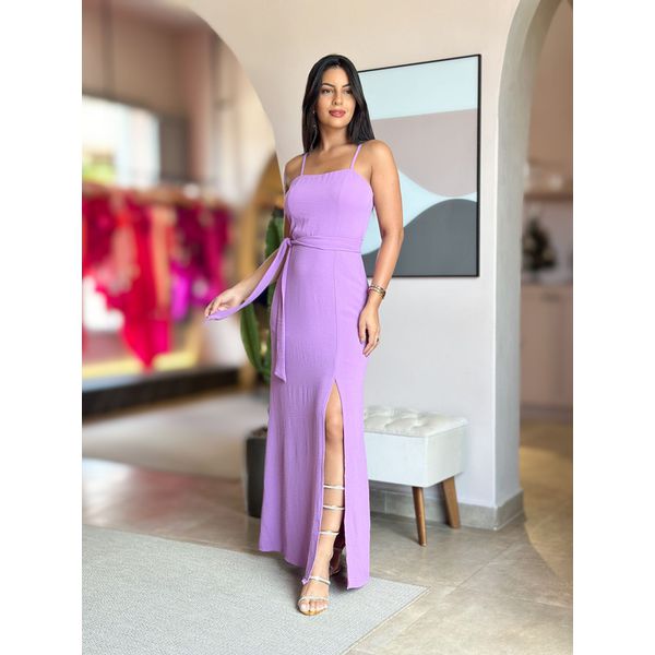 Vestido shop longo lilas