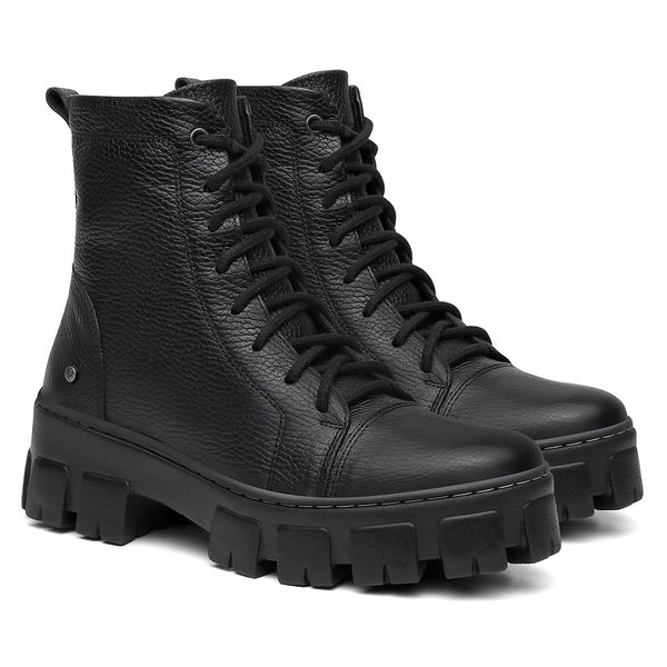 Coturno tratorado com fivelas vicerinne napa preto clearance