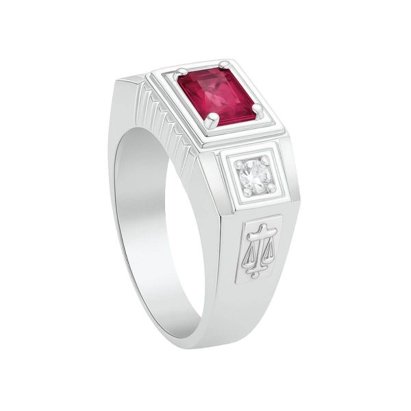 Anel em Prata Formatura Direito Masculino Saul