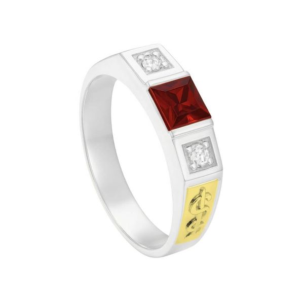 Anel De Formatura Em Prata 950 Com Símbolos Em Ouro 18k