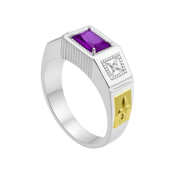 Anel em Prata Formatura Pedagogia Masculino Retangular