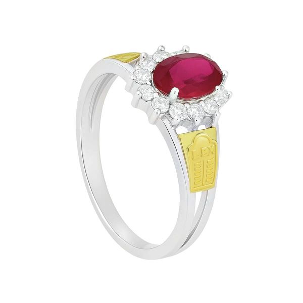 Anel em Prata Formatura Direito Feminino Delicado Oval