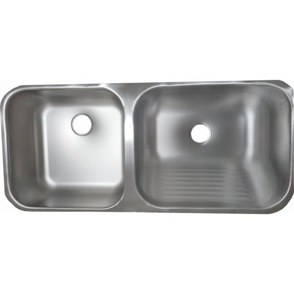 TANQUE DUPLO ESCOVADO 97X43X22CM AÇO INOX 304 LE