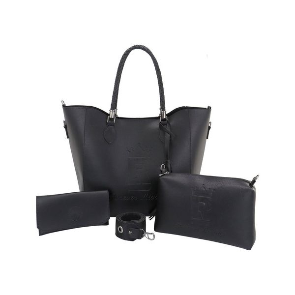 Bolsa Feminina Shopper Grande + Necessaire + Carteira Kit 02