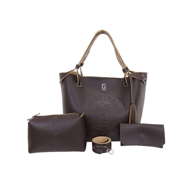 Bolsa Feminina Shopper Kit + Necessaire + Carteira Lr 017