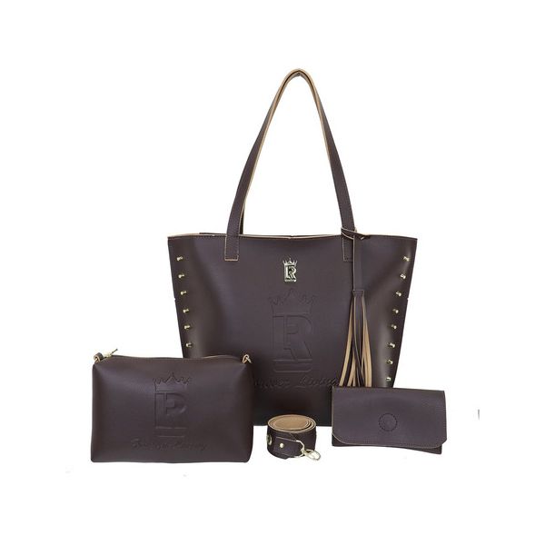 Kit De Bolsa Feminina Shopper, Necessaire E Carteira 016