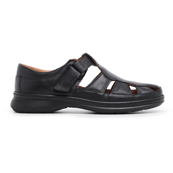Sandália Masculina Premium Comfort Lufex em Couro Natural de Carneiro