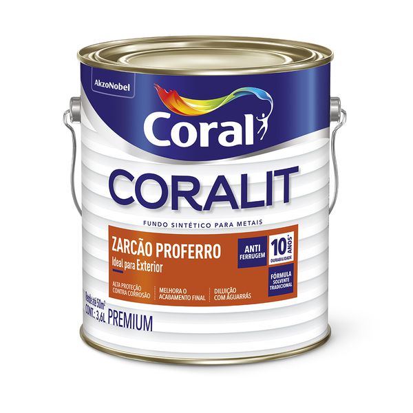 Fundo Zarcão Proferro Antioxido Coralit 3,6L