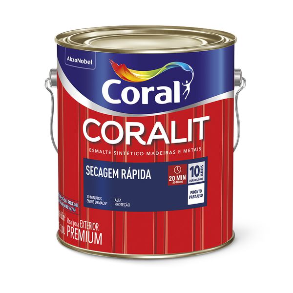 Esmalte Sintético Secagem Rápida Alumínio Coralit 3L