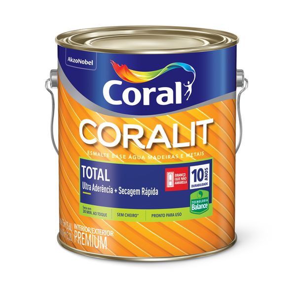 Esmalte Base de Água Coralit Total Balance Acetinado 3,6L