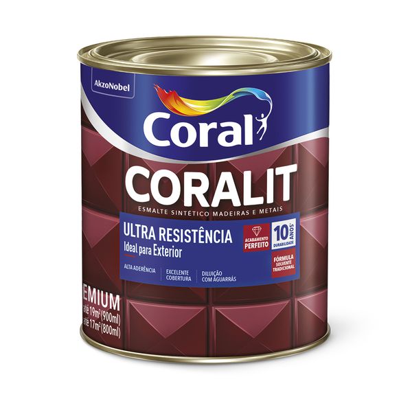 Esmalte Sintético Coralit Ultra Resistência Brilhante 900ml