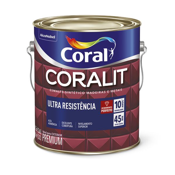 Esmalte Sintético Coralit Ultra Resistência Fosco 3,6L