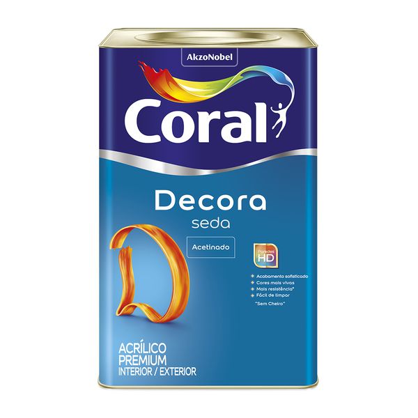 Tinta Acrílica Decora Seda Acetinado Coral 18l