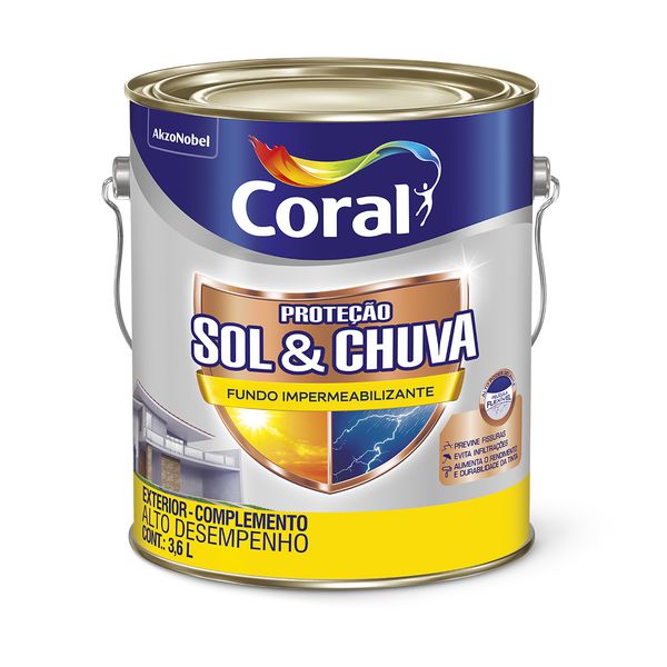 Fundo Impermeabilizante Sol & Chuva Coral 3,6L
