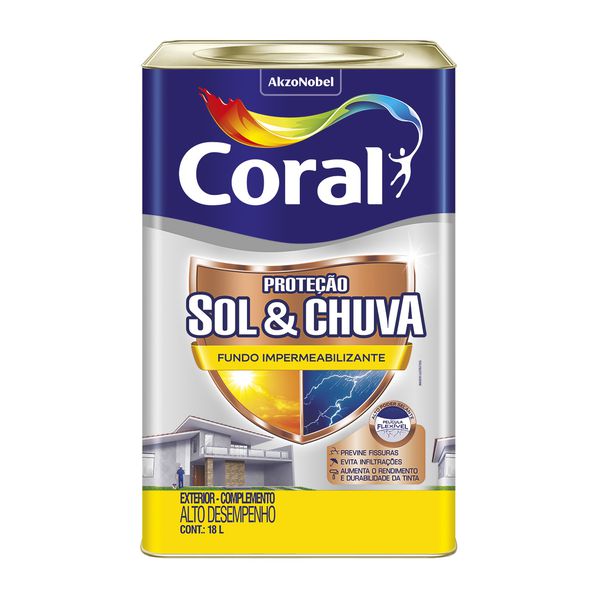 Fundo Impermeabilizante Sol & Chuva Coral 18l