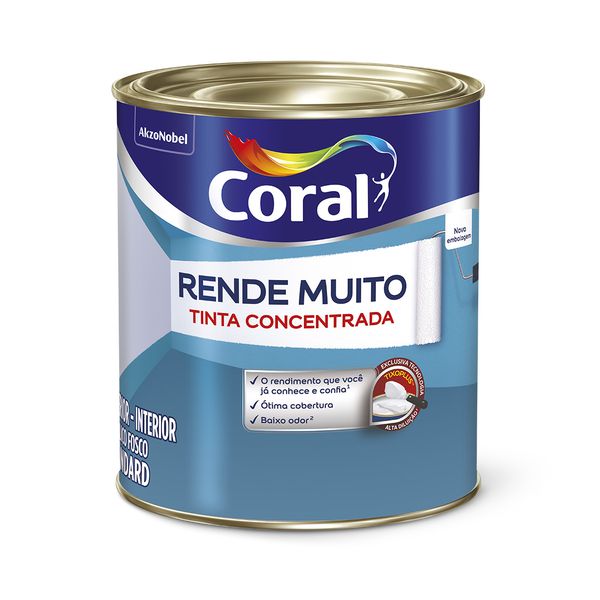 Tinta Acrílica Fosco Rende Muito Coral 900ml
