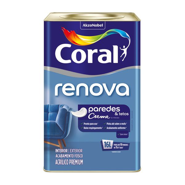 Tinta Creme Renova Paredes Coral 16L