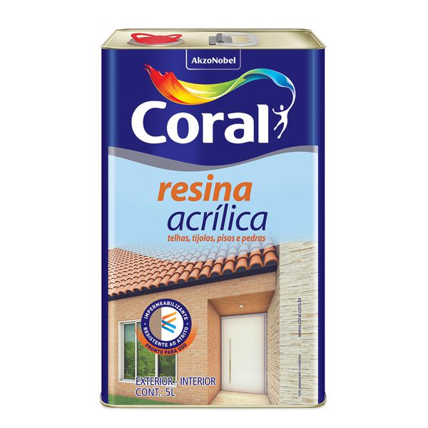 Resina Acrílica Base Solvente Coral 5L