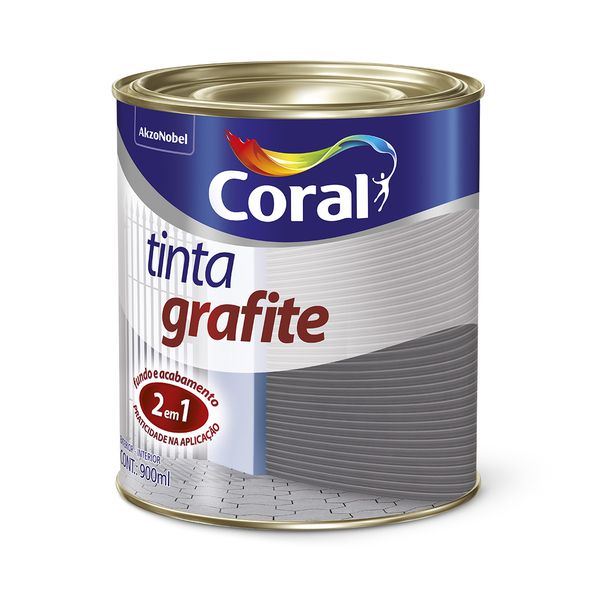 Tinta Sintética Fosca Grafite Coral 900ml