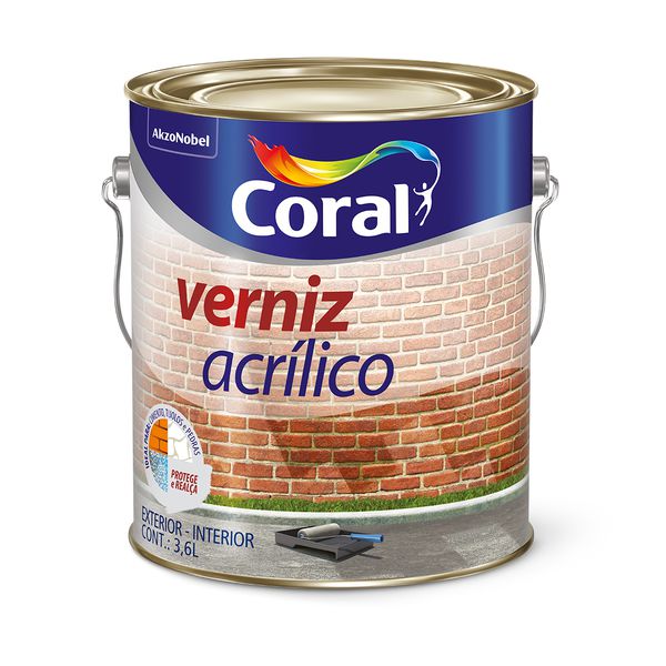 Verniz Acrílico Incolor Coral 3,6L