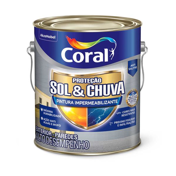 Proteção Sol e Chuva Pintura Impermeabilizante Branco Coral 3,6L