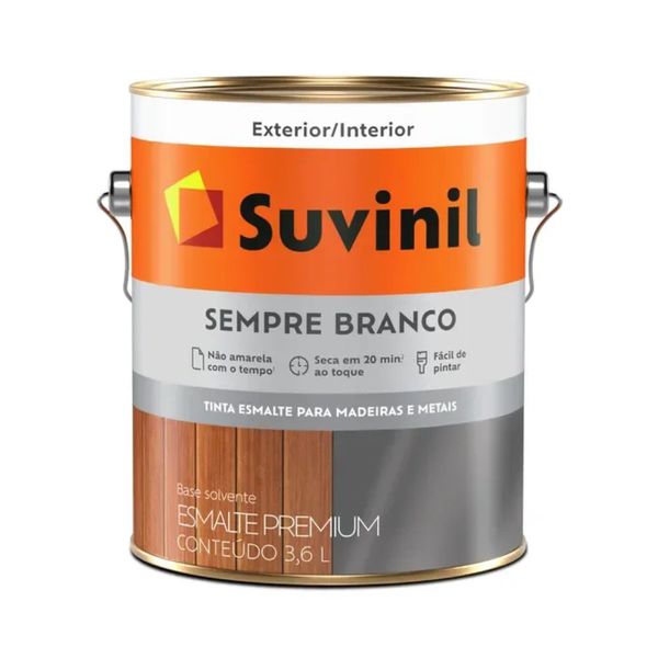 Tinta Esmalte Sempre Branco Brilhante Suvinil 3,6L