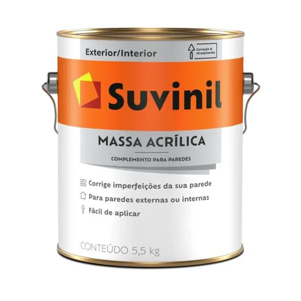 Massa Acrílica Balde Suvinil 5,5Kg