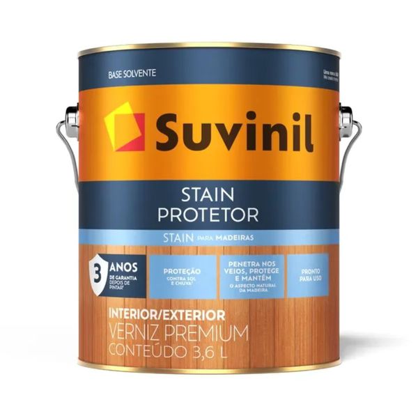 Verniz Stain Protetor Natural Acetinado Suvinil 3,6L