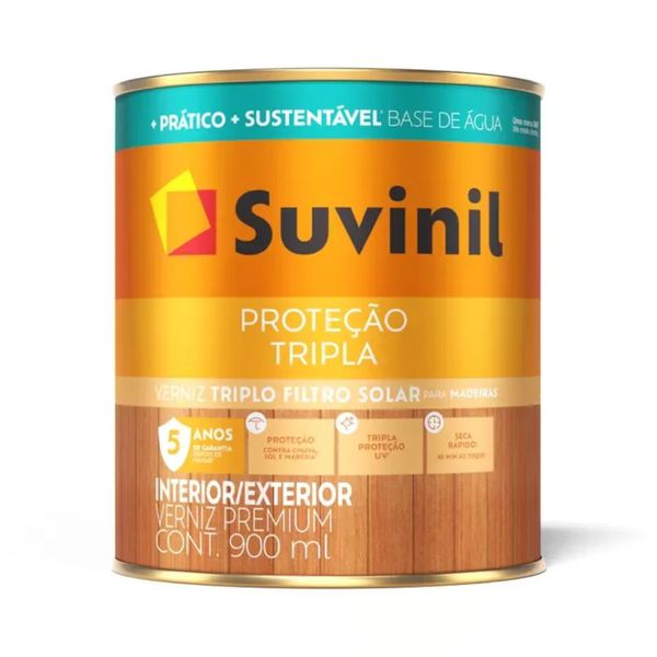Verniz Seca Rápido Base Água Suvinil 900ml
