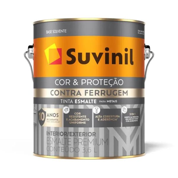 Esmalte Contra Ferrugem Brilhante Suvinil 3.6L