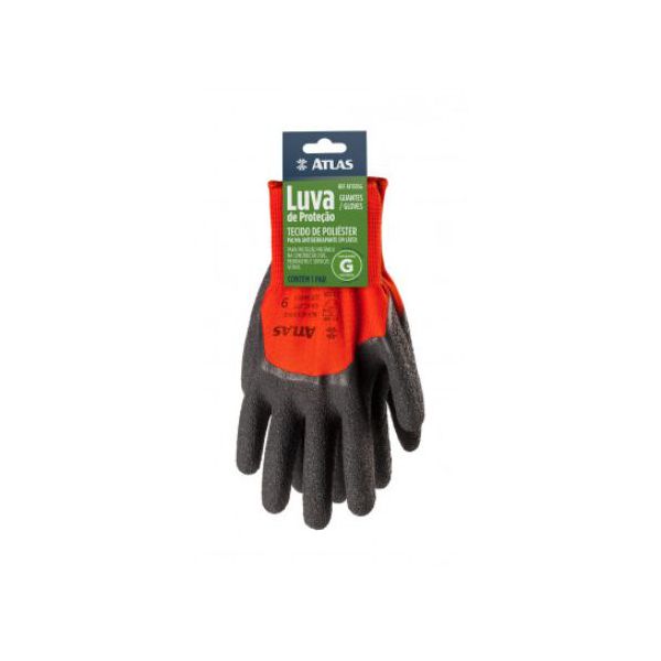 Luva Banhada em Latex Grande AT1305G ATLAS