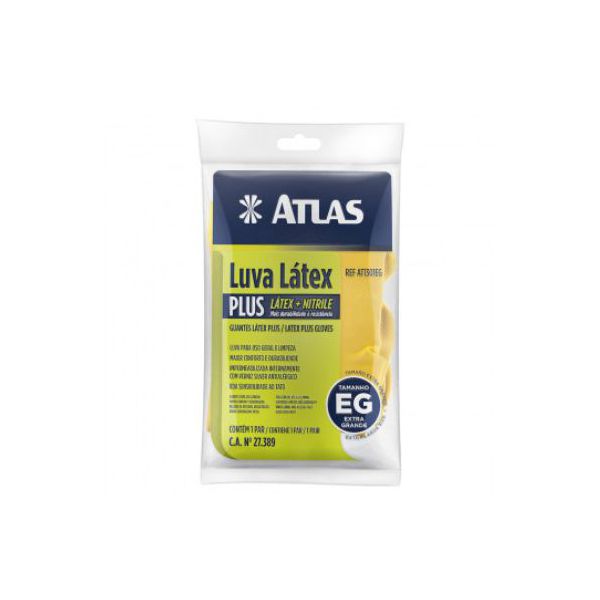 Luva Látex Plus Extra Grande AT1301EG ATLAS