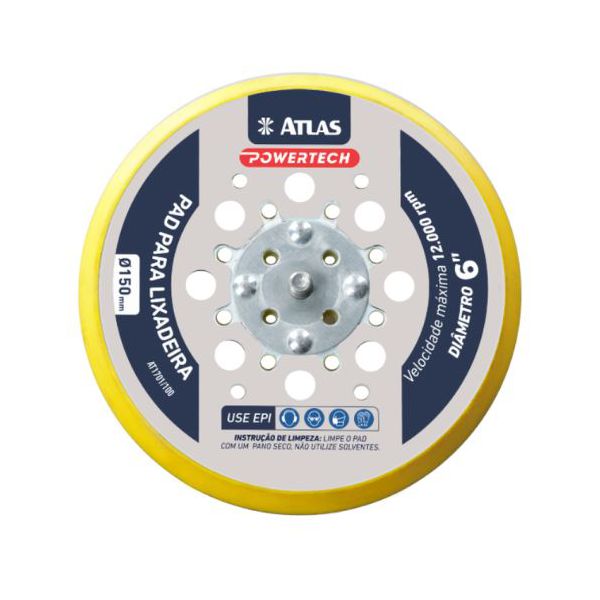Powertech PAD Para Lixadeira 150MM AT1701/100 ATLAS