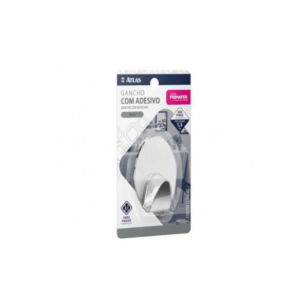 Gancho Adesivo Inox 1,5KG PR2593 ATLAS