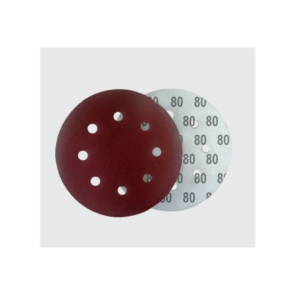 Pac 5 Discos De Lixa 080 180MM 8 Furos NAUBER
