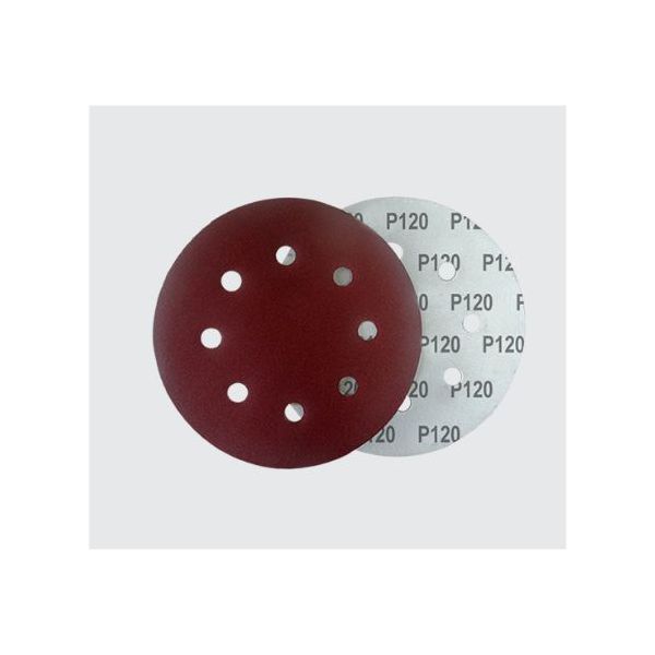 Pac 5 Discos De Lixa 120 180MM 8 Furos NAUBER