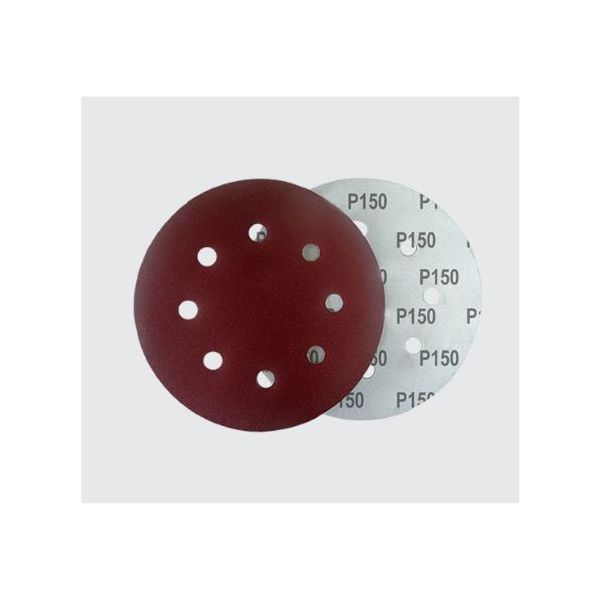 Pac 5 Discos De Lixa 150 180MM 8 Furos NAUBER