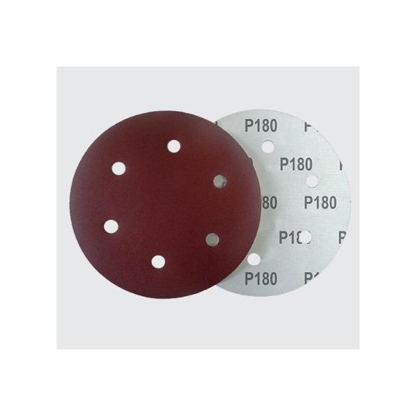 Pac 5 Discos De Lixa 180 225MM 6 Furos NAUBER