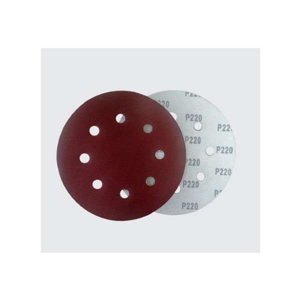 Pac 5 Discos De Lixa 220 180MM 8 Furos NAUBER