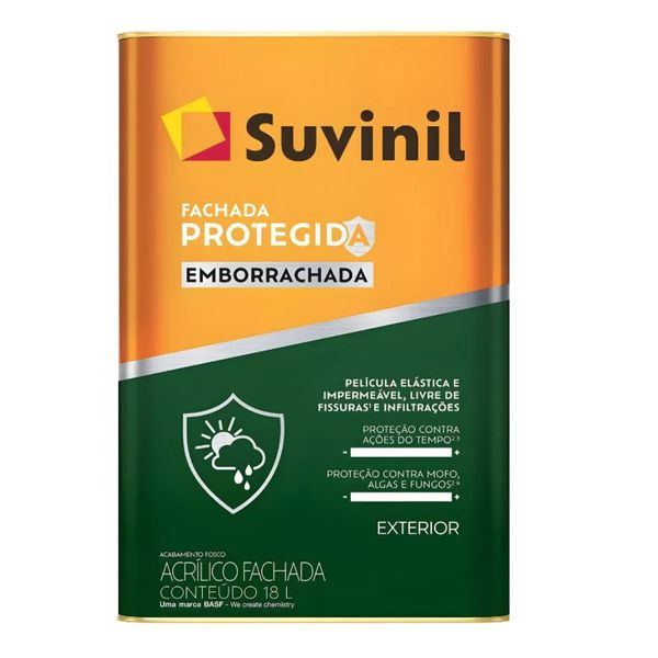 Tinta Acrílica Emborrachada Fachada Protegida Branco Neve Suvinil 18l