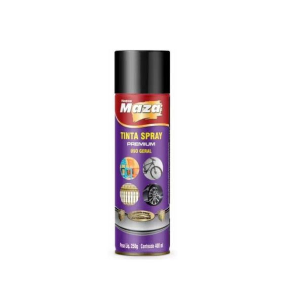 Spray Semi-brilho Preto Maza 400ml